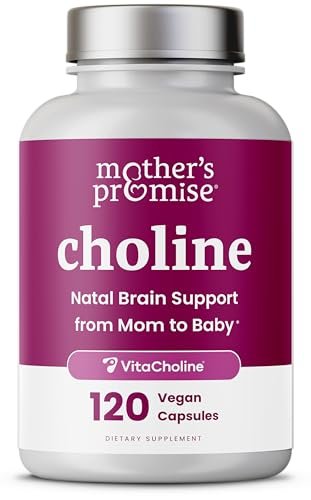 Schwangerschafts-Cholin 550 mg | 120 Kapseln | Unterstützt die Gehirnentwicklung des Babys & kognitive Funktion während Schwangerschaft & Stillzeit | Ultrareines Natal VitaCholine, veganes Cholinbitartrat für Frauen