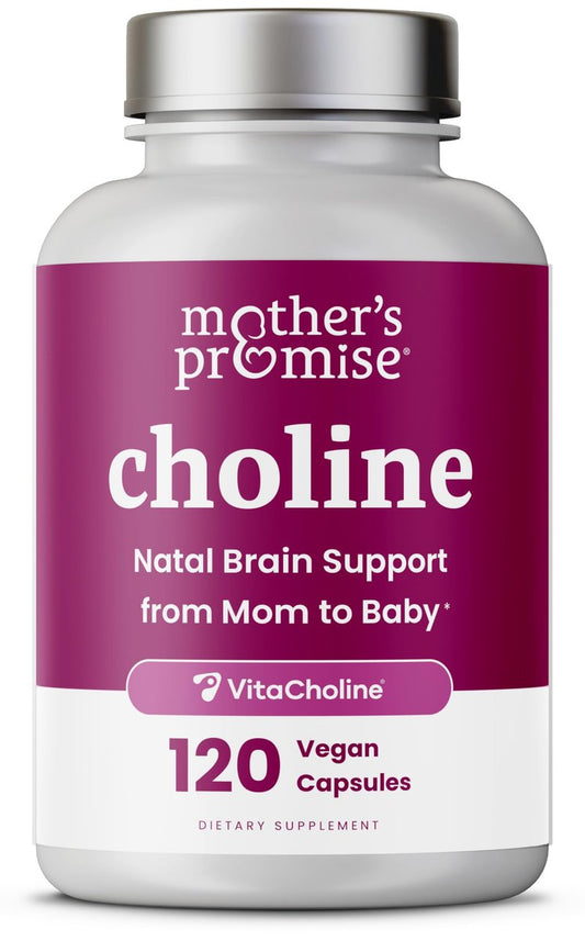 Schwangerschafts-Cholin 550 mg | 120 Kapseln | Unterstützt die Gehirnentwicklung des Babys & kognitive Funktion während Schwangerschaft & Stillzeit | Ultrareines Natal VitaCholine, veganes Cholinbitartrat für Frauen