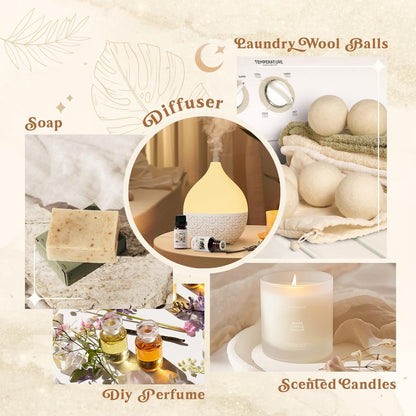 SALKING Hotel Duftöle – Premium ätherische Öle für Diffuser, Geschenkset für Seifen- & Kerzenherstellung – The Hotel, Santal, My Way, Day Dream, Secret Desires, White Tea