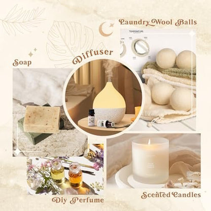 SALKING Hotel Duftöle – Premium ätherische Öle für Diffuser, Geschenkset für Seifen- & Kerzenherstellung – The Hotel, Santal, My Way, Day Dream, Secret Desires, White Tea