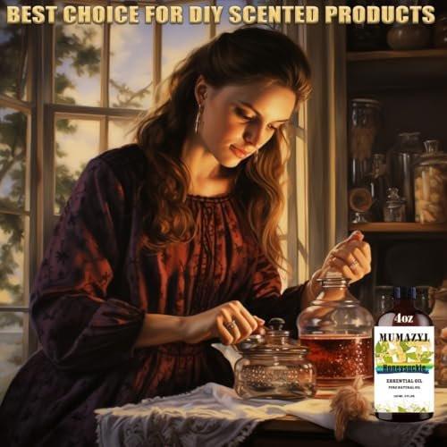 MUMAZYL Geißblatt ätherisches Öl 120 ml – für Diffuser, Luftbefeuchter, Yoga, Reinigung, DIY Kerzen- und Seifenherstellung