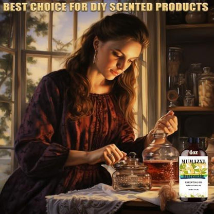 MUMAZYL Geißblatt ätherisches Öl 120 ml – für Diffuser, Luftbefeuchter, Yoga, Reinigung, DIY Kerzen- und Seifenherstellung