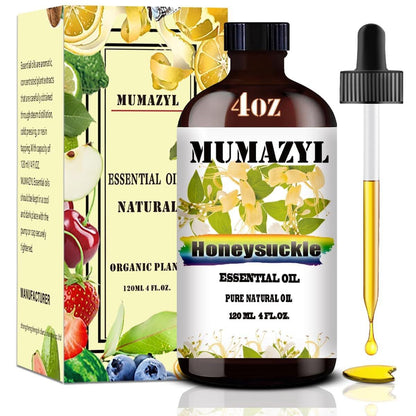 MUMAZYL Geißblatt ätherisches Öl 120 ml – für Diffuser, Luftbefeuchter, Yoga, Reinigung, DIY Kerzen- und Seifenherstellung