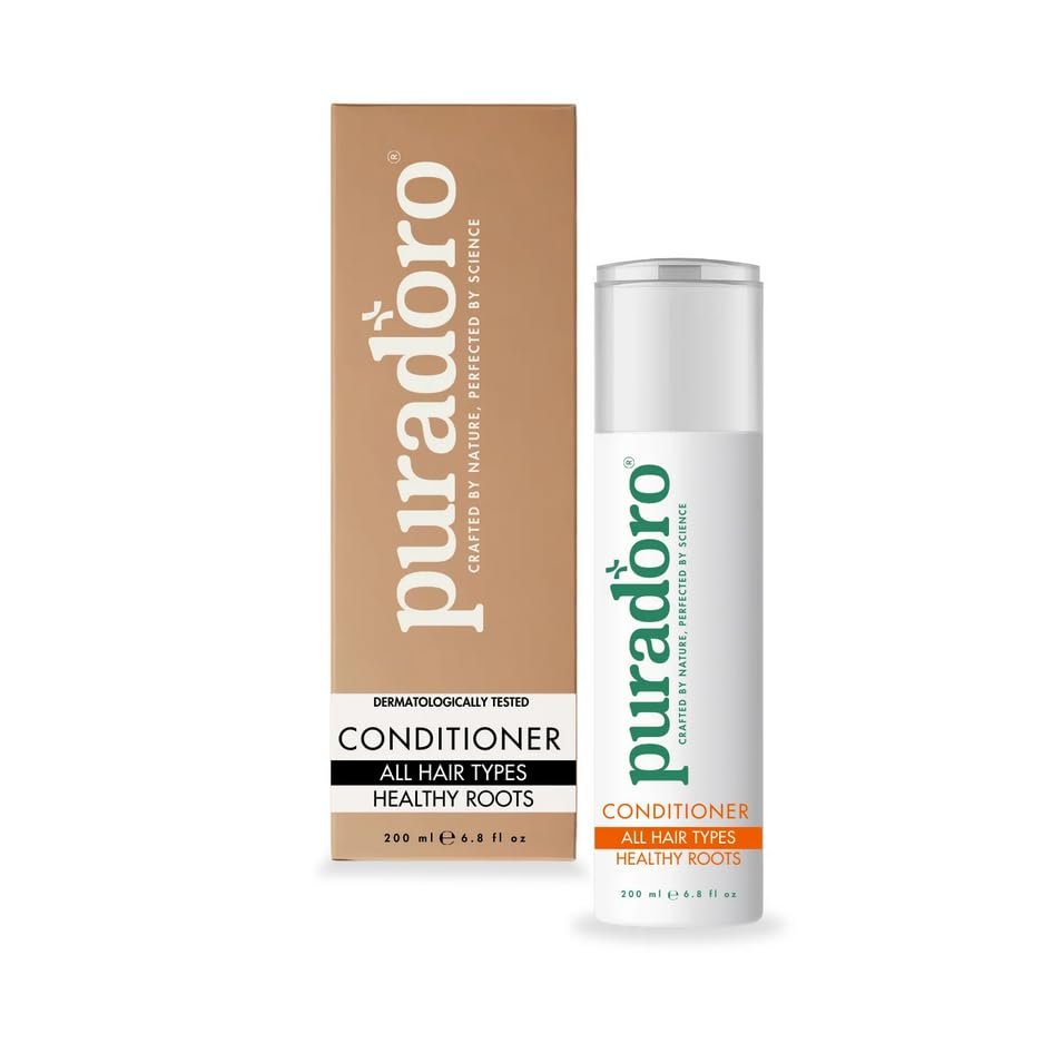 Puradoro Conditioner für alle Haartypen & gesunde Haarwurzeln – Feuchtigkeit & Stärkung mit Argan, Jojoba & Keratin, angereichert mit Sheabutter & Aloe Vera