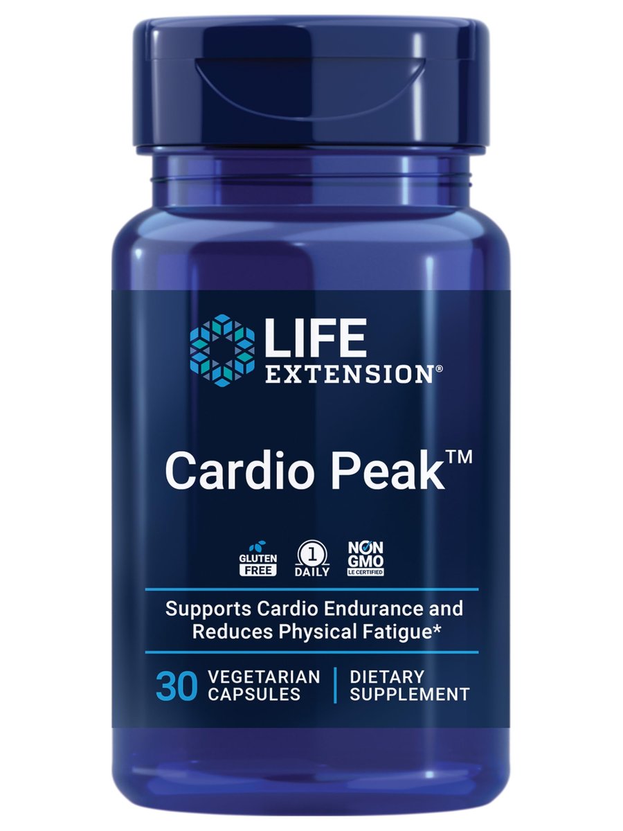 Life Extension Cardio Peak – Herz-Kreislauf-Supplement mit Arjuna, 1 Kapsel täglich, glutenfrei, nicht-GVO, vegetarisch, 30 Kapseln