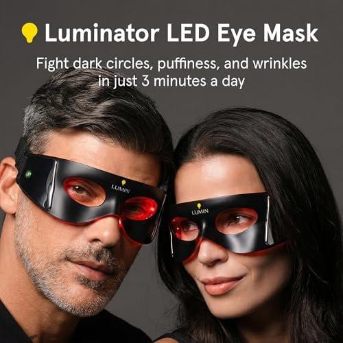 Luminator LED Augenmaske für Männer und Frauen Hautpflege - Anti-Aging, Kollagen-Boost, Reduziert Augenringe & Fältchen, Rotlicht-Therapie für die Augenpartie & Verjüngung - Nur 3 Minuten täglich