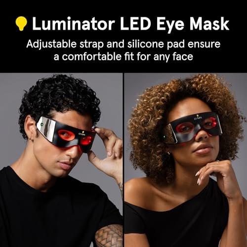 Luminator LED Augenmaske für Männer und Frauen Hautpflege - Anti-Aging, Kollagen-Boost, Reduziert Augenringe & Fältchen, Rotlicht-Therapie für die Augenpartie & Verjüngung - Nur 3 Minuten täglich