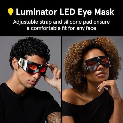 Luminator LED Augenmaske für Männer und Frauen Hautpflege - Anti-Aging, Kollagen-Boost, Reduziert Augenringe & Fältchen, Rotlicht-Therapie für die Augenpartie & Verjüngung - Nur 3 Minuten täglich