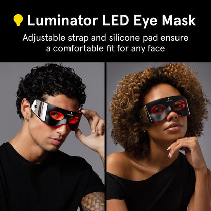 Luminator LED Augenmaske für Männer und Frauen Hautpflege - Anti-Aging, Kollagen-Boost, Reduziert Augenringe & Fältchen, Rotlicht-Therapie für die Augenpartie & Verjüngung - Nur 3 Minuten täglich