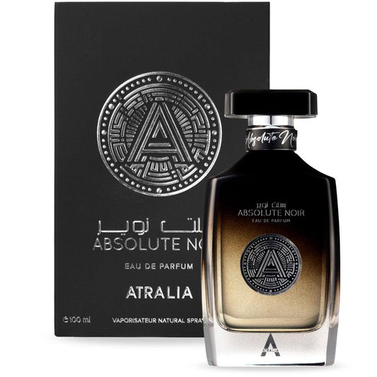Atralia Absolute Noir Eau De Parfum für Herren 100 ml – Luxuriöser und langanhaltender Duft mit Kopfnoten von Bergamotte, Zitrone, Grapefruit und rosa Pfeffer