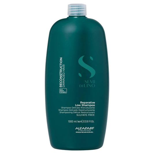 ALFAPARF MILANO Semi di Lino Reconstruction Bond Repair Shampoo - Reparatives Shampoo für coloriertes, gebleichtes oder geschädigtes Haar - Sulfatfrei - Farbschützend - Stellt Faser & Elastizität wieder her (33,8 fl oz)