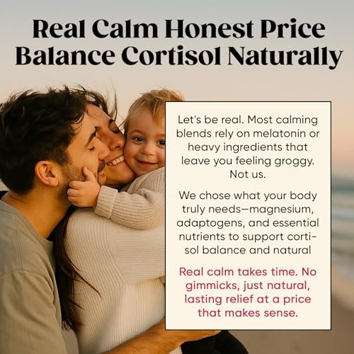 Venture Pal Calm Drink Mix – 12-in-1 Cortisol-Reduzierer & Schlafhilfe mit Magnesiumglycinat, Ashwagandha, L-Theanin, Vitamin D – Zuckerfreies Magnesiumpulver für Entspannung & Fokus – 450 g (Erdbeer-Limonade)