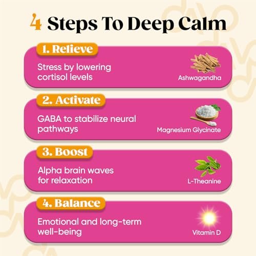 Venture Pal Calm Drink Mix – 12-in-1 Cortisol-Reduzierer & Schlafhilfe mit Magnesiumglycinat, Ashwagandha, L-Theanin, Vitamin D – Zuckerfreies Magnesiumpulver für Entspannung & Fokus – 450 g (Erdbeer-Limonade)