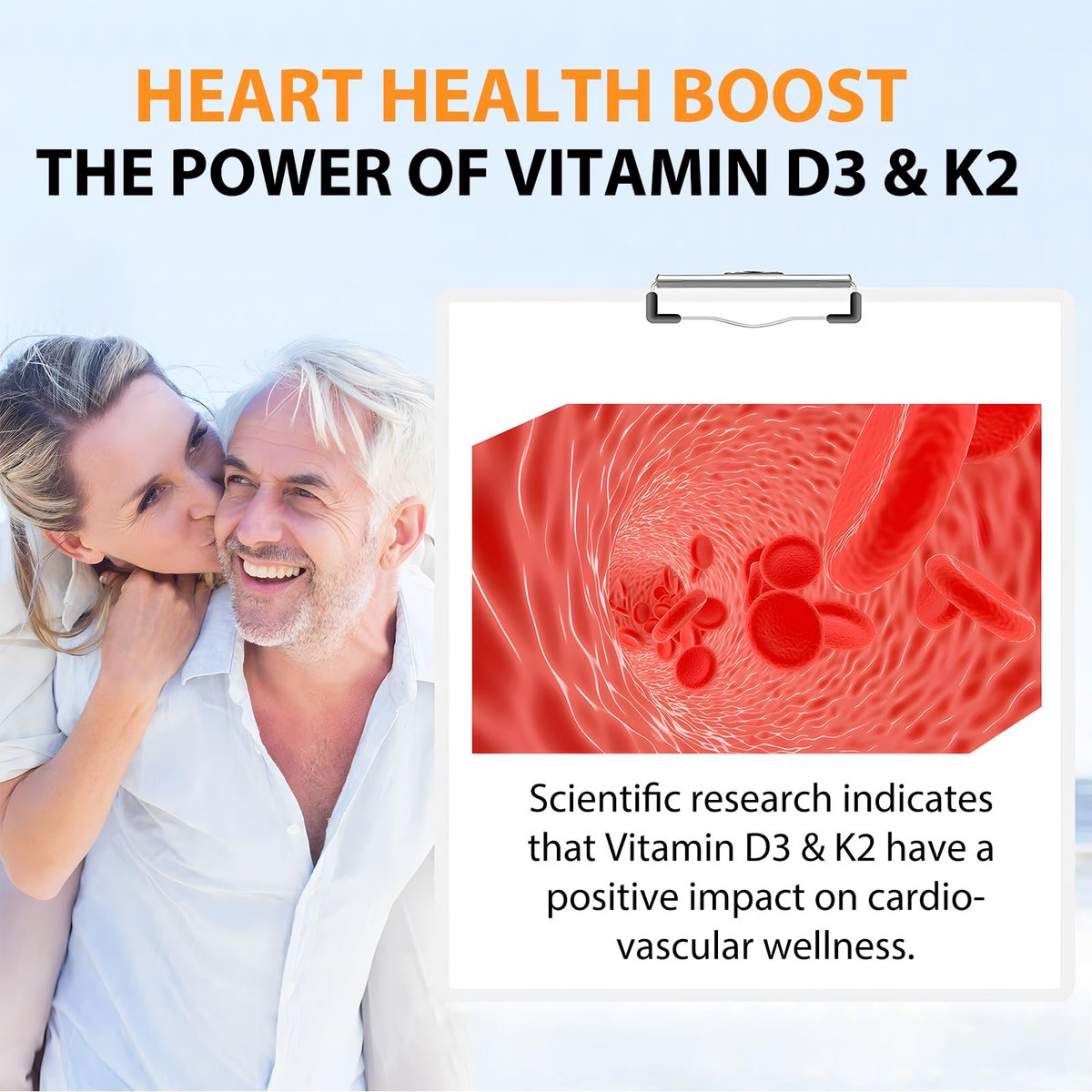 flasture Vitamin D3 K2 Supplement Weichkapseln, 10.000 IE Vitamin D3 + 200 µg K2 (MK-7) | 2-in-1 Formel mit Kokosöl, unterstützt die Kalziumaufnahme, leicht zu schlucken, 120 Kapseln