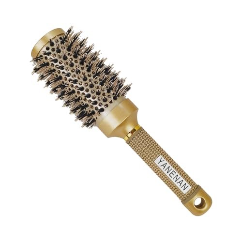 Rundbürste für Blow Out – Wildschweinborsten-Haarbürste für Frauen, Pony, Locken, Nano-Thermal-Keramik & Ionen-Technologie (2,9 Zoll, 1,7 Zoll, 45 mm)