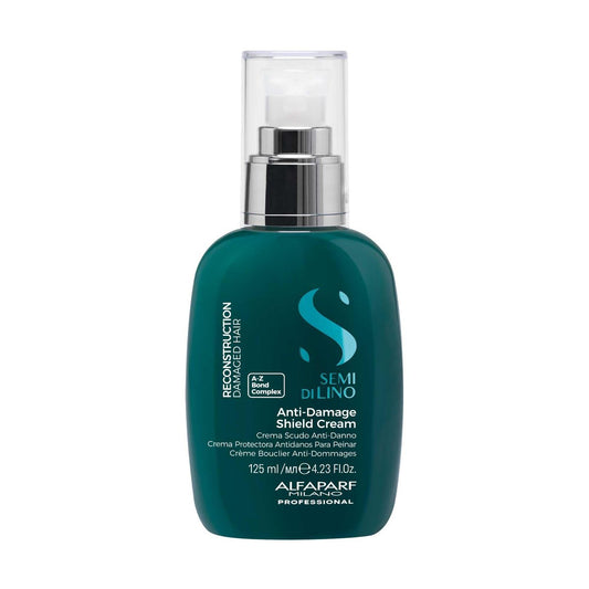 Alfaparf Milano Semi di Lino Reconstruction Bond Repair Haarbehandlungscreme für geschädigtes Haar - Hitzeschutz - Haarbruch-Reparatur-Schutz Leave-In - Vegan (120 ml)