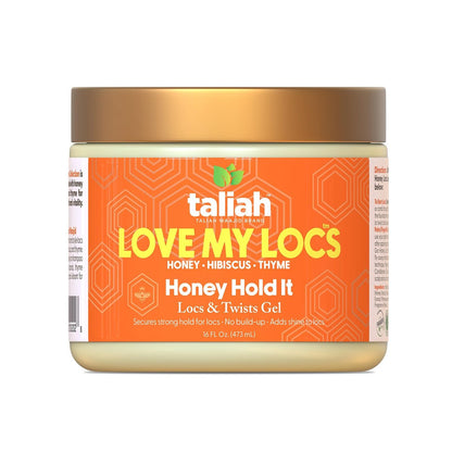 Taliah Waajid Love My Locs Honey Hold It Locs & Twists Gel - Haarstyling-Gel für strukturiertes Haar, 16 oz - mit Honig, Hibiskus und Thymian für gesunde Locs