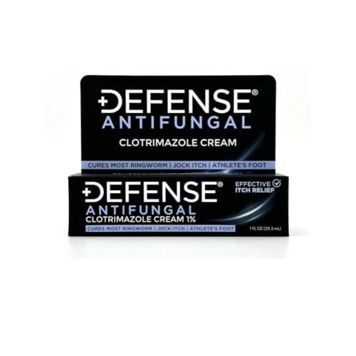 Defense Clotrimazol Antimykotische Creme | Behandlung von Juckreiz, Fußpilz, Ringelflechte | Medizinische Anti-Pilz-Creme für Haut- und Fußpilz