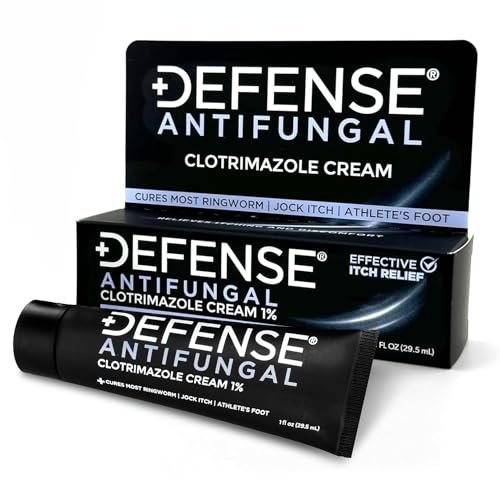 Defense Clotrimazol Antimykotische Creme | Behandlung von Juckreiz, Fußpilz, Ringelflechte | Medizinische Anti-Pilz-Creme für Haut- und Fußpilz