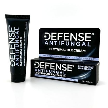 Defense Clotrimazol Antimykotische Creme | Behandlung von Juckreiz, Fußpilz, Ringelflechte | Medizinische Anti-Pilz-Creme für Haut- und Fußpilz