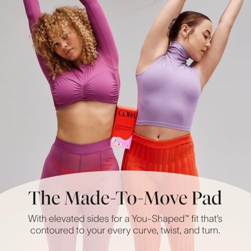 Cora 100% Bio-Baumwoll-Topsschicht-Pads (34 Stück Super Pads zum Mitnehmen)
