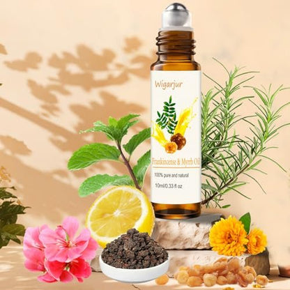 3er-Set Weihrauch Ätherisches Öl Roll-On: Patchouli, Myrrhe, Rosmarin & Vitamin C – Beruhigende Pflege für Hüften, Hände, Schultern und Beine