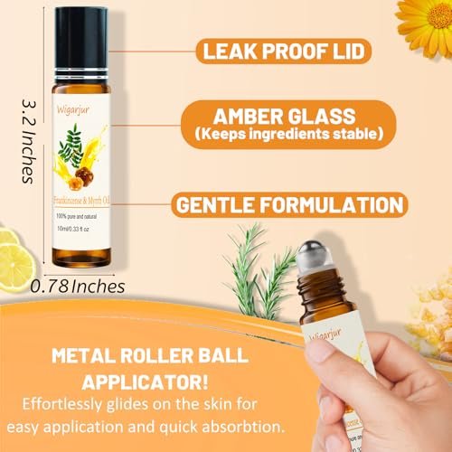 3er-Set Weihrauch Ätherisches Öl Roll-On: Patchouli, Myrrhe, Rosmarin & Vitamin C – Beruhigende Pflege für Hüften, Hände, Schultern und Beine