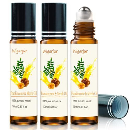 3er-Set Weihrauch Ätherisches Öl Roll-On: Patchouli, Myrrhe, Rosmarin & Vitamin C – Beruhigende Pflege für Hüften, Hände, Schultern und Beine