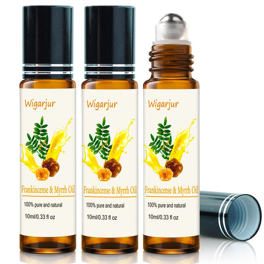 3er-Set Weihrauch Ätherisches Öl Roll-On: Patchouli, Myrrhe, Rosmarin & Vitamin C – Beruhigende Pflege für Hüften, Hände, Schultern und Beine
