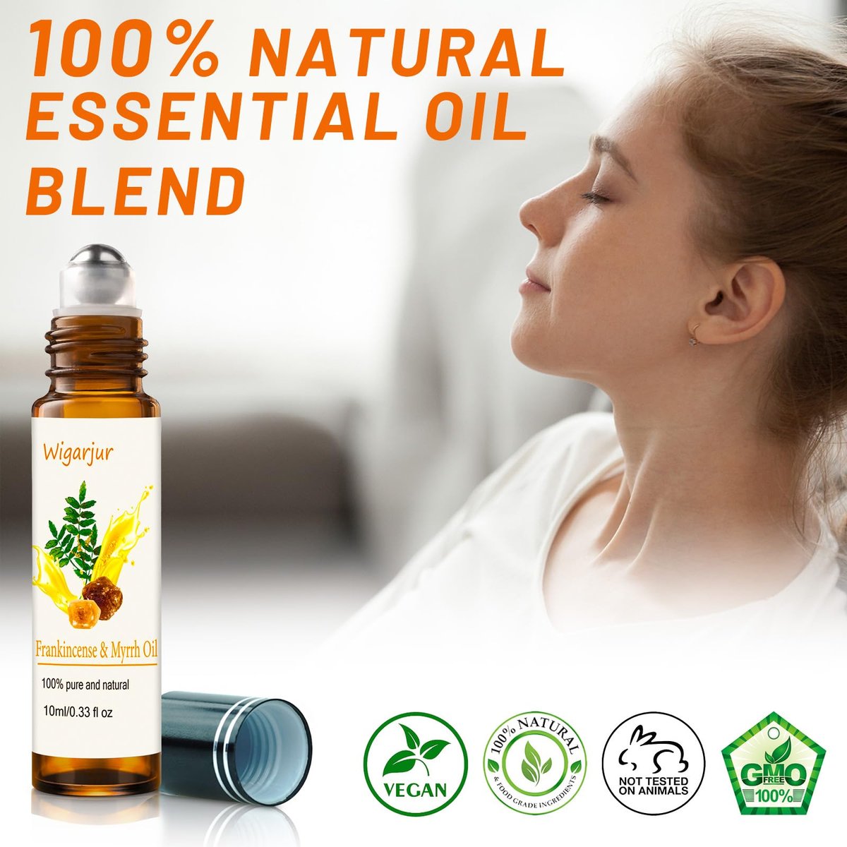 3er-Set Weihrauch Ätherisches Öl Roll-On: Patchouli, Myrrhe, Rosmarin & Vitamin C – Beruhigende Pflege für Hüften, Hände, Schultern und Beine
