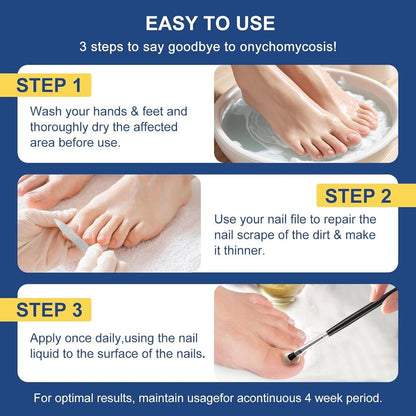 Nagelpilz Behandlung Extra Stärke mit 25% Undecylensäure – Fußpilz Behandlung, Zehennagel Reparatur, Gelbe Nägel, Beschädigte Nägel (Blau, 2er-Pack)