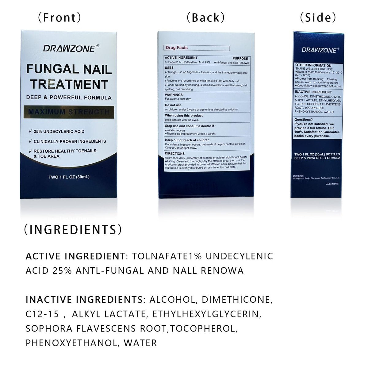 Nagelpilz Behandlung Extra Stärke mit 25% Undecylensäure – Fußpilz Behandlung, Zehennagel Reparatur, Gelbe Nägel, Beschädigte Nägel (Blau, 2er-Pack)