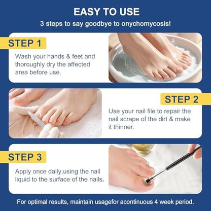 Nagelpilz Behandlung Extra Stärke mit 25% Undecylensäure – Fußpilz Behandlung, Zehennagel Reparatur, Gelbe Nägel, Beschädigte Nägel (Blau, 2er-Pack)