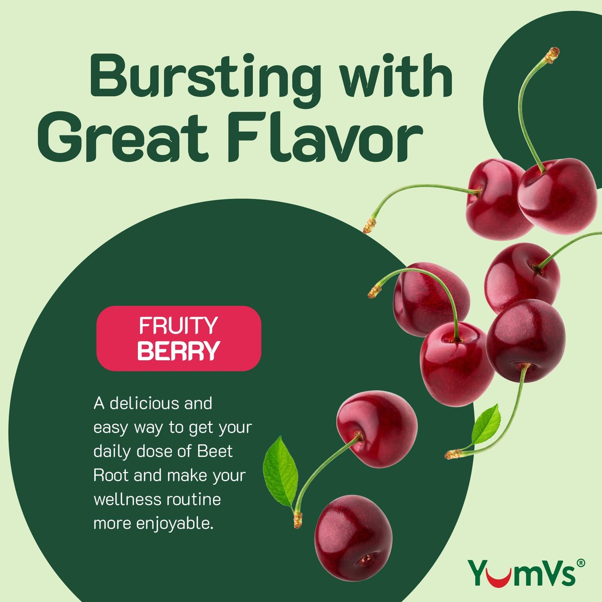 YumVs Rote-Bete-Gummis mit Magnesium & Vitamin C – Beeren-Geschmack – Rote-Bete-Gummis zur Unterstützung von Stickoxid für die Herzgesundheit & antioxidatives Wohlbefinden – Vegan, Nicht-GVO – 60 Gummis