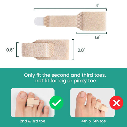 Welnove Hammerzehen-Straightener - 8er-Pack Zehenwickel - Hammerzehen-Korrektor für Frauen - Zehenschienen für krumme, gekrümmte, verbogene Zehen (Klein, Beige)