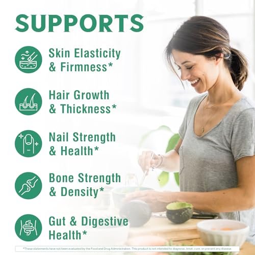 Vitalibre Rinderkollagen-Peptide Pulver für Frauen und Männer, grasgefüttertes hydrolysiertes Kollagenprotein Typ I & III, für Haut, Haare, Nägel, Knochen, Verdauung, ungewürzt, Non-GMO, keto- & glutenfrei, 11 Portionen, 227 g