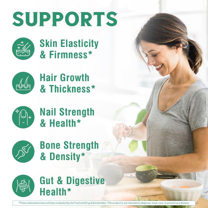 Vitalibre Rinderkollagen-Peptide Pulver für Frauen und Männer, grasgefüttertes hydrolysiertes Kollagenprotein Typ I & III, für Haut, Haare, Nägel, Knochen, Verdauung, ungewürzt, Non-GMO, keto- & glutenfrei, 11 Portionen, 227 g