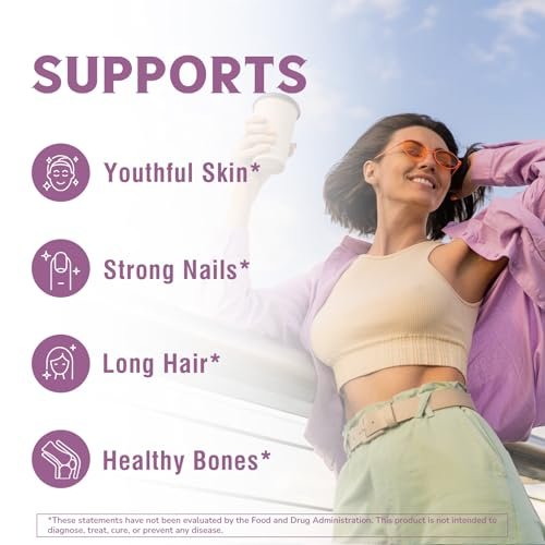 Vitalibre Multi Collagen Peptide Pulver Typ I II III V X – Hydrolysiertes Kollagenprotein für Frauen und Männer, für Haut, Haare, Nägel, ungesüßt, Non-GMO, Keto & Glutenfrei, Null Zucker, 22 Portionen, 227 g