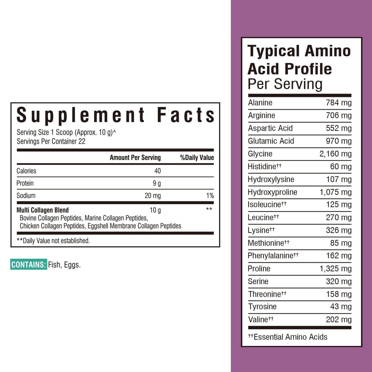 Vitalibre Multi Collagen Peptide Pulver Typ I II III V X – Hydrolysiertes Kollagenprotein für Frauen und Männer, für Haut, Haare, Nägel, ungesüßt, Non-GMO, Keto & Glutenfrei, Null Zucker, 22 Portionen, 227 g