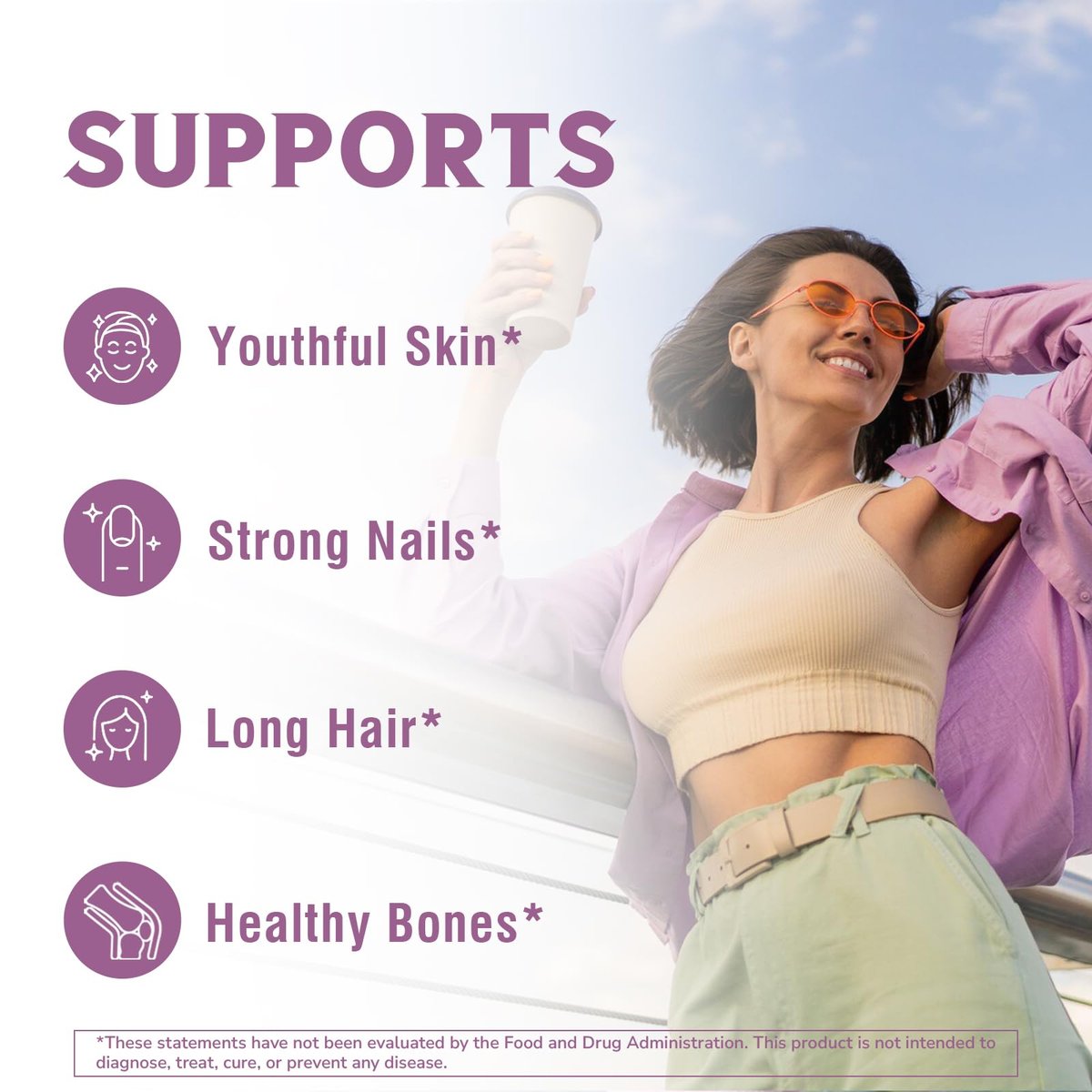 Vitalibre Multi Collagen Peptide Pulver Typ I II III V X – Hydrolysiertes Kollagenprotein für Frauen und Männer, für Haut, Haare, Nägel, ungesüßt, Non-GMO, Keto & Glutenfrei, Null Zucker, 22 Portionen, 227 g