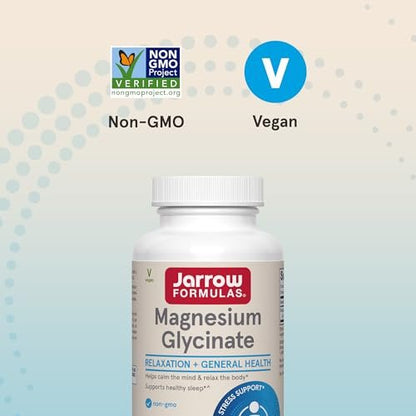 Jarrow Formulas Magnesium Glycinat Kapseln – 360 mg Magnesium pro Portion, unterstützt Entspannung und gesunden Schlaf, 90 Kapseln, 30 Tage Vorrat