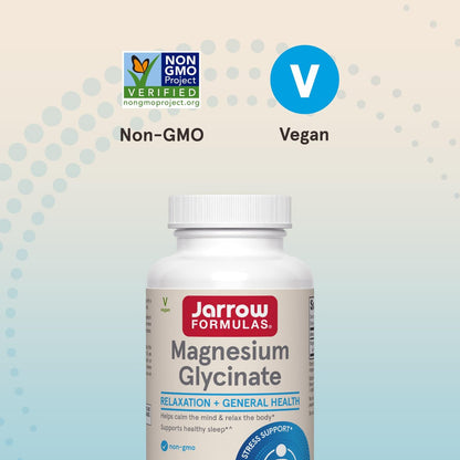 Jarrow Formulas Magnesium Glycinat Kapseln – 360 mg Magnesium pro Portion, unterstützt Entspannung und gesunden Schlaf, 90 Kapseln, 30 Tage Vorrat