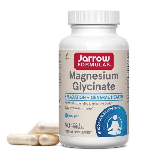 Jarrow Formulas Magnesium Glycinat Kapseln – 360 mg Magnesium pro Portion, unterstützt Entspannung und gesunden Schlaf, 90 Kapseln, 30 Tage Vorrat