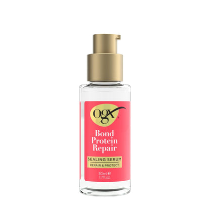 OGX Repair & Protect Bond Protein Repair Versiegelndes Haarserum – ohne Parabene, Anti-Frizz, 50 ml