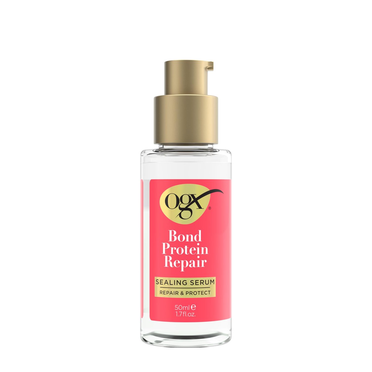 OGX Repair & Protect Bond Protein Repair Versiegelndes Haarserum – ohne Parabene, Anti-Frizz, 50 ml
