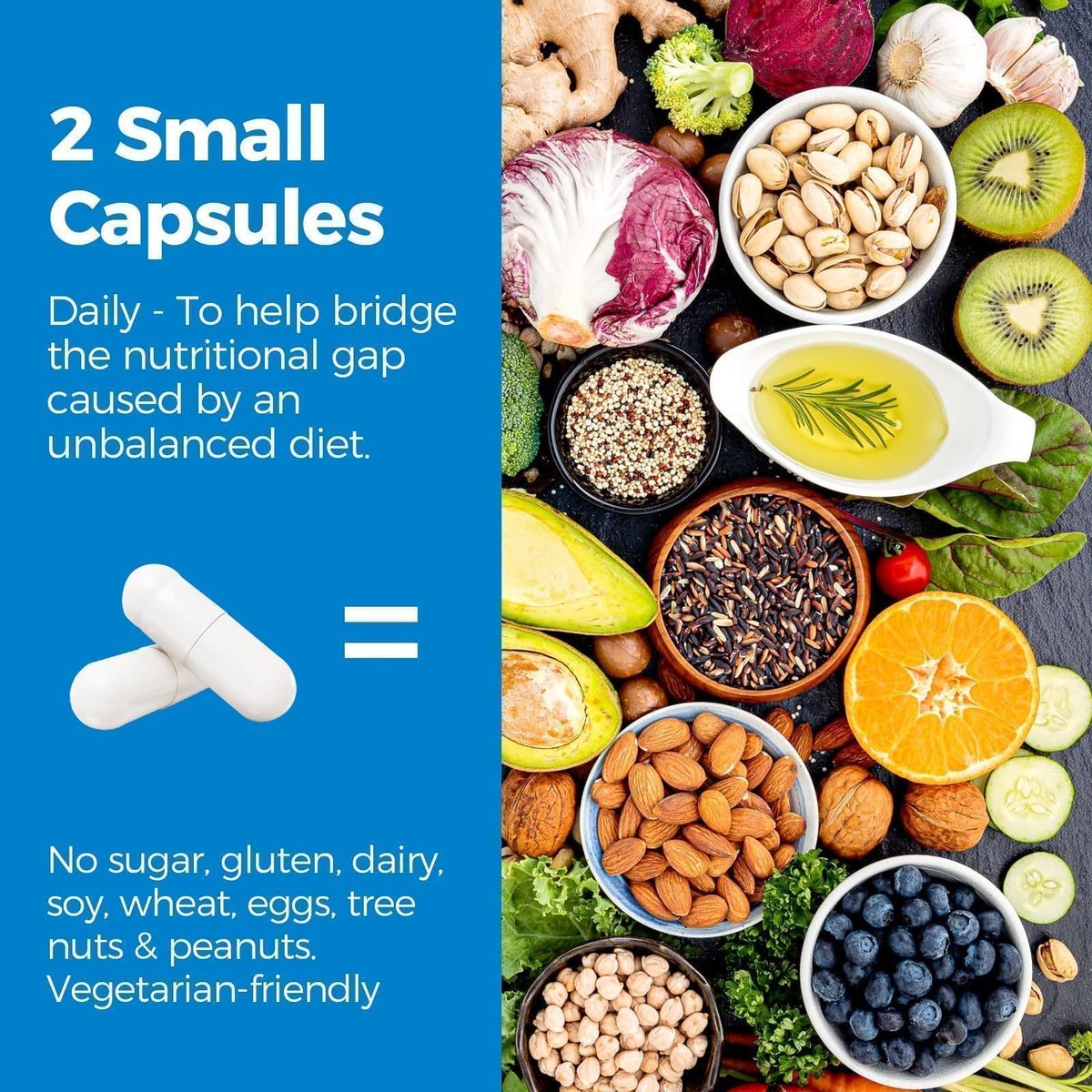 Vitalibre 6-in-1 Magnesium Komplex für Frauen und Männer – 260 mg elementares Magnesium, maximale Absorption, chelatisiertes Magnesium für Knochen, Entspannung und Nervenunterstützung – Non-GMO, 120 vegane Kapseln