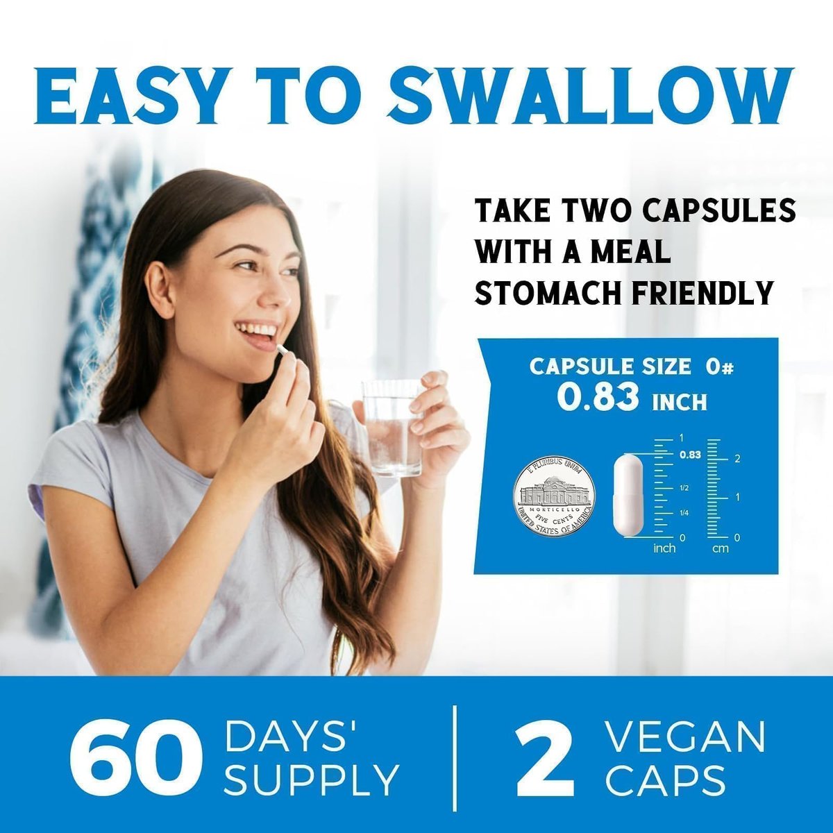 Vitalibre 6-in-1 Magnesium Komplex für Frauen und Männer – 260 mg elementares Magnesium, maximale Absorption, chelatisiertes Magnesium für Knochen, Entspannung und Nervenunterstützung – Non-GMO, 120 vegane Kapseln