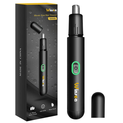 Winsea Präzisions-Nasenhaartrimmer – 360° sicherer & effizienter elektrischer Trimmer, USB-wiederaufladbar, wasserdicht, für Nasen-, Ohren-, Augenbrauen- und Bartpflege