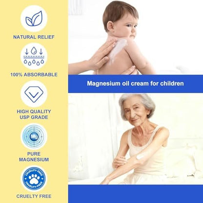 ReliCo Magnesium Creme für die Füße – Schnell einziehendes reines Magnesiumöl mit Vitamin E, Magnesiumlotion, sicher für Kinder, 1 Stück