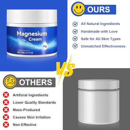 ReliCo Magnesium Creme - 2er-Pack Reines Magnesiumöl mit Vitamin E, Magnesium Lotion für Männer und Frauen